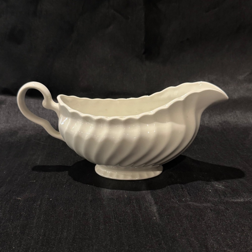 Vintage Johnson Brothers Regency Gravy Boat White Ironstone Made in England